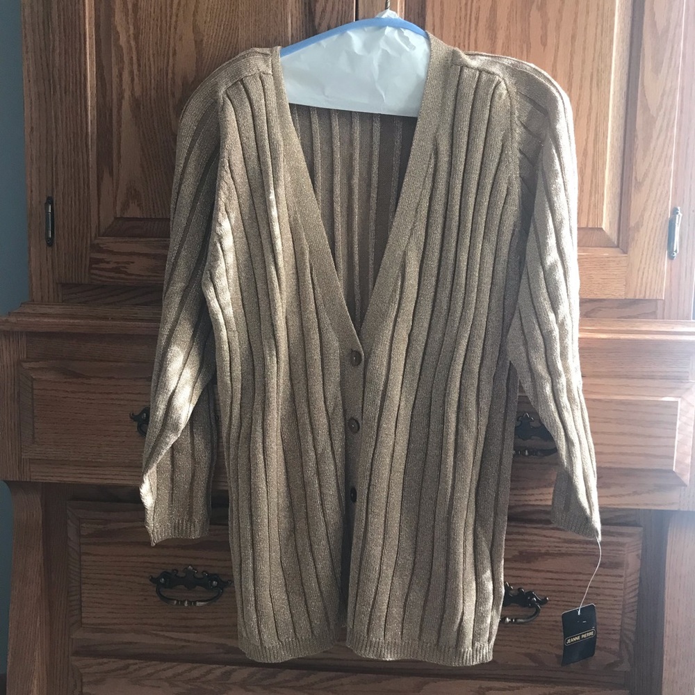 Sparkly Gold Cardigan, Sweater and Skirt NWT